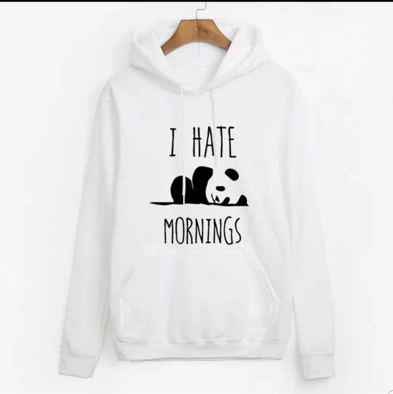 Дамски суичър I hate mornings  https://satmoda.com/products/дамски-суичър-i-hate-mornings  Ефектен дамски суичър с качулка с връзкиМатерията на блузата е изключително мека и приятна. Осигурява максимален комфорт и топлина през зимните дни100% Памук