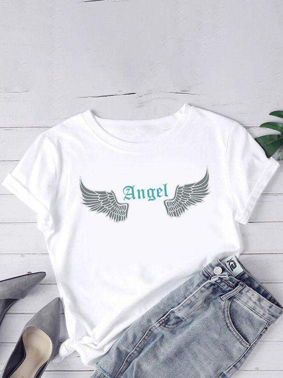 Дамска тениска Angel wings DTG-SatModa-