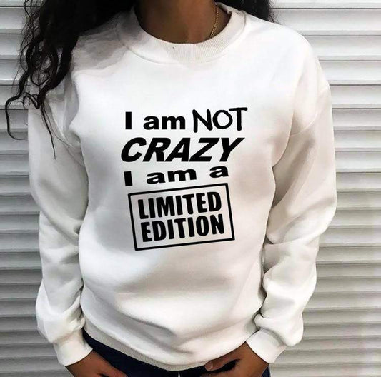 Дамска блуза I'm limited edition — бяло, 100% памук, свободна кройка | SatModa
