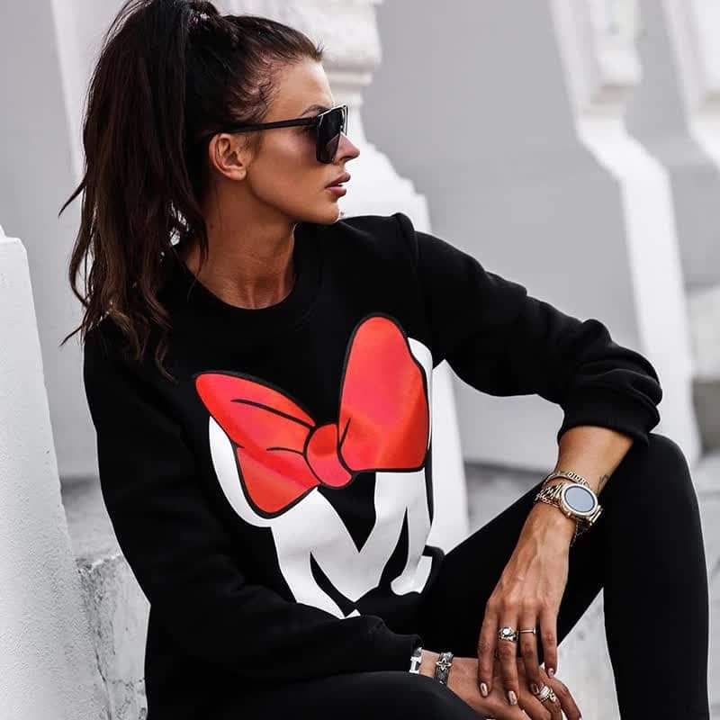 Дамска блуза Minnie Braid — черно, 100% памук, свободна кройка | SatModa
