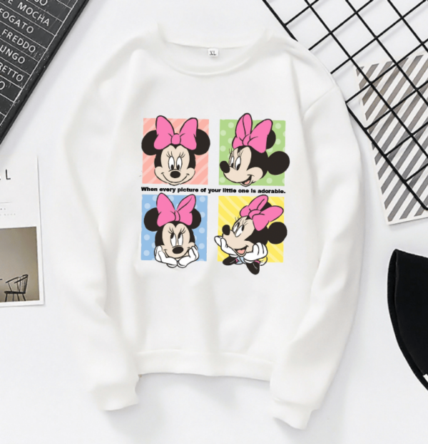 Дамска блуза Minnie's Frames — бяло, 100% памук, свободна кройка | SatModa
