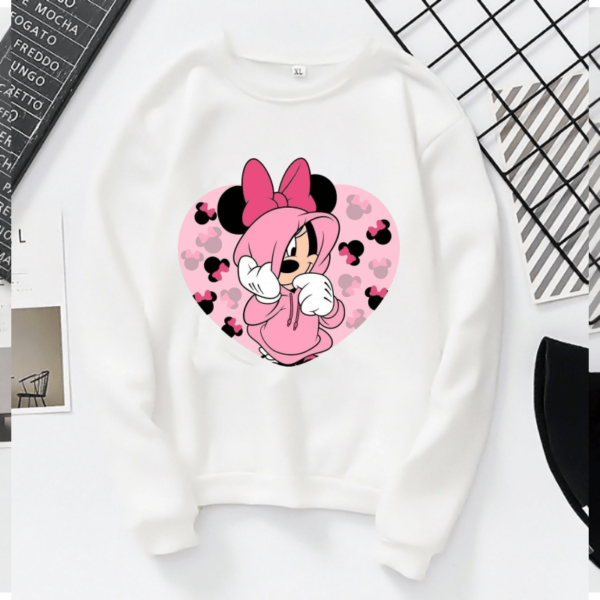 Дамска блуза Minnie is hidding — бяло, 100% памук, свободна кройка | SatModa
