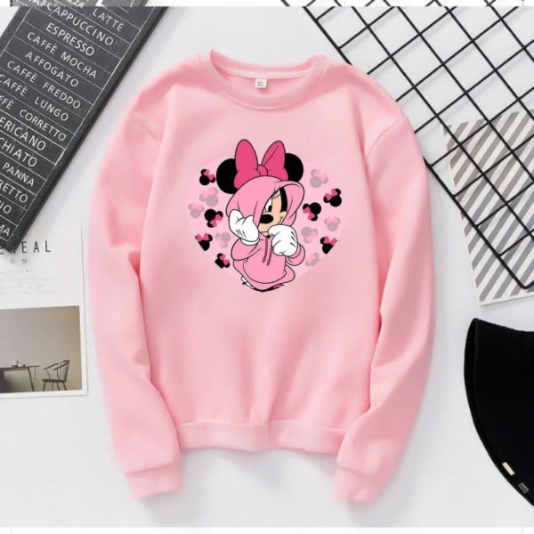 Дамска блуза Minnie is hidding — розово, 100% памук, свободна кройка | SatModa
