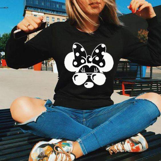 Дамска блуза Minnie ribbon — 100% памук, свободна кройка | SatModa
