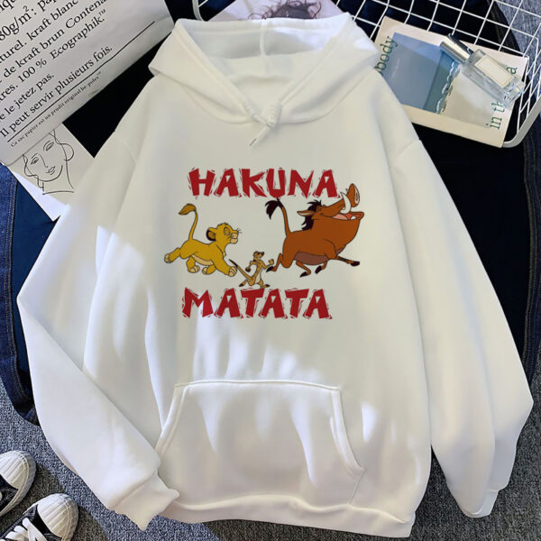 Дамски суичър Hakuna Matata Trio — 100% памук, качулка, свободна кройка | SatModa