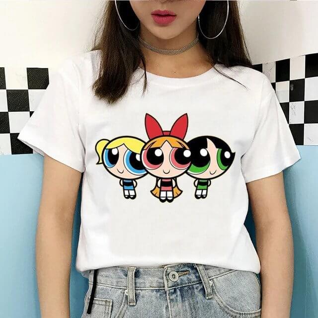 Кроп топ Powerpuff Girls - SatModa  https://satmoda.com/products/кроп-топ-powerpuff-girls  Кроп Топ тениска с обло деколте и свободна кройка. Материята на тениските е изключително мека и осигурява максимален комфорт през летните дни. 100% памук. 