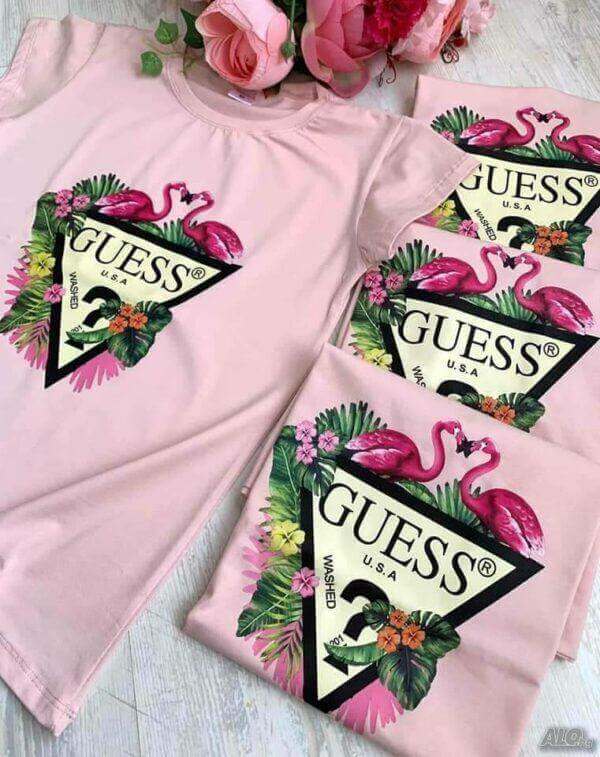 Дамска тениска Guess flamingo dtg  https://satmoda.com/products/дамска-тениска-guess-flamingo-dtg  Дамска Тениска с обло деколте и свободна кройка. Материята на тениската е изключително мека и осигурява максимален комфорт през летните дни. Съчетава се добре с елегантно, спортно-елегантно и ежедневно облекло.Тениската е изработена от 100% памукПрепоръчителна температура за пране 30°